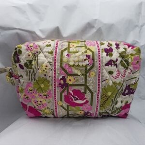 Vera Bradley Quilted Floral CoVera Bradley Floral Cosmetic Bag in Pink and Green
